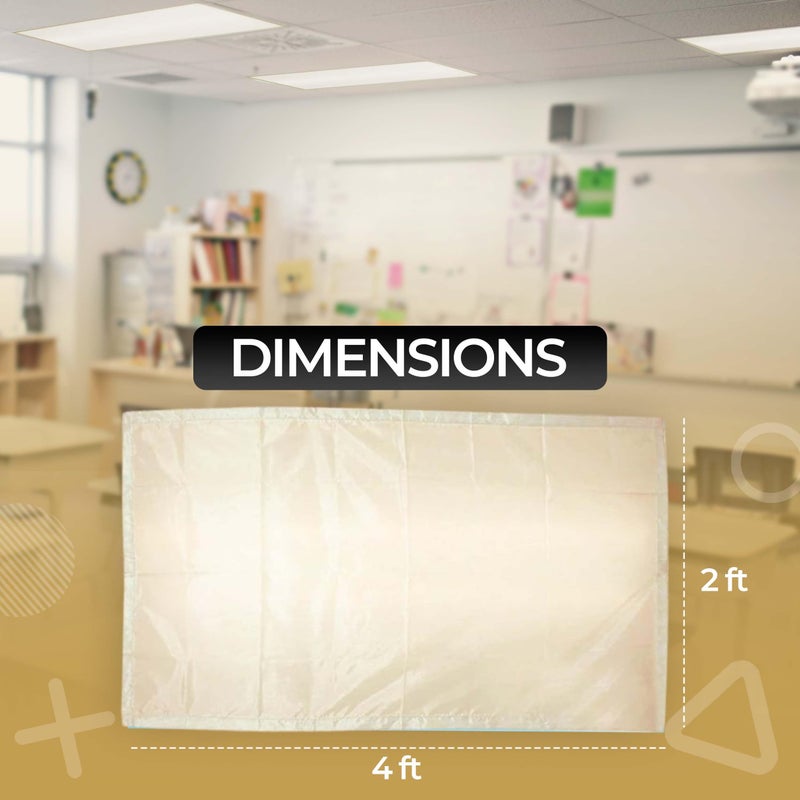 Everyday Educate Fluorescent Light Covers for Ceiling Lights - Flicker & Glare Reducing Filters for Ceiling Lights - Overhead Light Covers - Ceiling Shade Filters for Classroom & Office - 48" x 24", Warm Yellow 4 Pack - Image 2